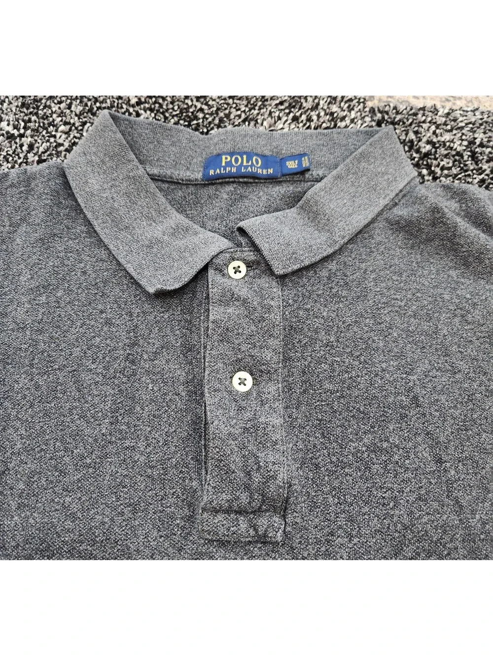 Polo Ralph Lauren Polo Shirt Mens 3XLT 3XL Tall Gray Short Sleeve Classic Fit